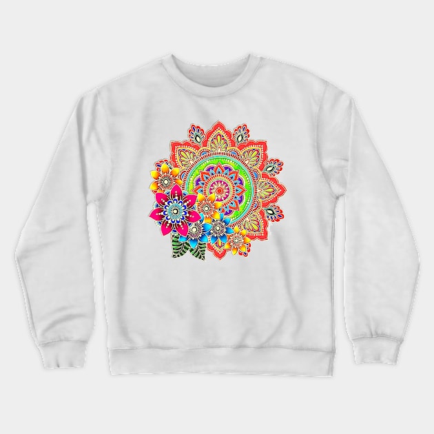 Springtime Mandala Crewneck Sweatshirt by BHDigitalArt